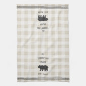 Linge De Cuisine Ours Rustique Personnalisé Plaid (Vertical)