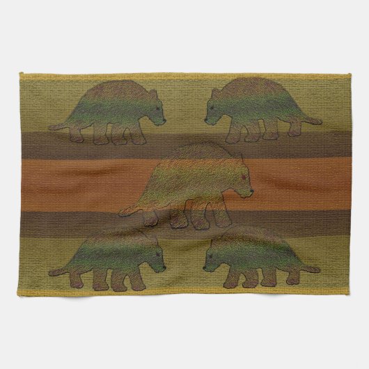 Linge De Cuisine Ours rustiques (Horizontal)