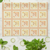 Linge De Cuisine Ourson en patchwork cookie miel mignon (Plié)