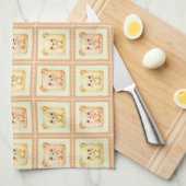 Linge De Cuisine Ourson en patchwork cookie miel mignon (Quart Plié)