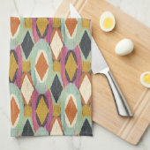 Linge De Cuisine Ovale Ikat de Sequoyah (Quart Plié)