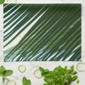 Linge De Cuisine Overlapping Palm Fronds Tropical Green Abstract (Plié)