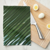 Linge De Cuisine Overlapping Palm Fronds Tropical Green Abstract (Quart Plié)