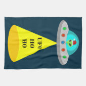 Linge De Cuisine OVNI de Noël Ho Ho Alien soucoupe volante (Horizontal)