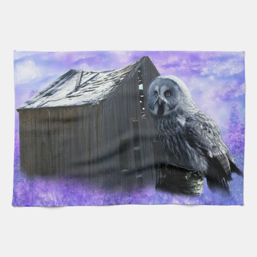 Linge De Cuisine Owl Barn Shed (Horizontal)