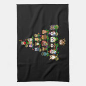 Linge De Cuisine Owl Gift | Hiboux Pine Noël saison (Vertical)