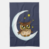 Linge De Cuisine Owl Moon Blue Cute Stars (Vertical)