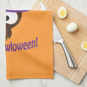 Linge De Cuisine Owloween heureux (Quart Plié)