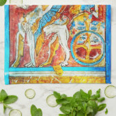 Linge De Cuisine PA traditionnelle antique de mur de mythologie (Plié)