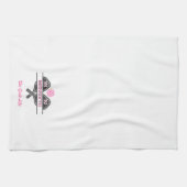 Linge De Cuisine Pagaie de balle de Pickleball élégantMonogramme Pr (Horizontal)