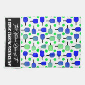 Linge De Cuisine Pagaies de Pickleball Bleu et Vert Pickleball Vert (Horizontal)