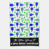 Linge De Cuisine Pagaies de Pickleball Bleu et Vert Pickleball Vert (Vertical)