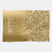 Linge De Cuisine Pailleté Or Glam Nom (Horizontal)