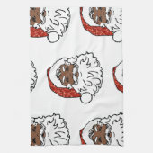 Linge De Cuisine paillettes noir santa claus (Vertical)