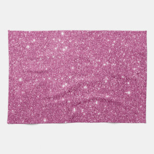 Linge De Cuisine Paillettes rose vif