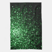 Linge De Cuisine Paillettes vert foncé fausses (Vertical)