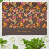 Linge De Cuisine Pain d'épices Citrus épices Noël Ajouter Nom de fa (Plié)