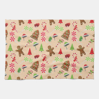 Linge De Cuisine Pain d'épices Homme, Bonbons et chapeau santa