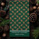 Linge De Cuisine Pain d'épices Homme Polka Dot Vert Personnalisé No<br><div class="desc">Apportez des réjouissances de vacances à votre cuisine avec cette coutume vert pain d'épices homme pois serviette de cuisine de Noël. Doté d'un motif en pain d'épices ludique sur un arrière - plan à pois vert, cette serviette festive peut être personnalisée avec votre nom ou message spécial. Une façon amusante...</div>