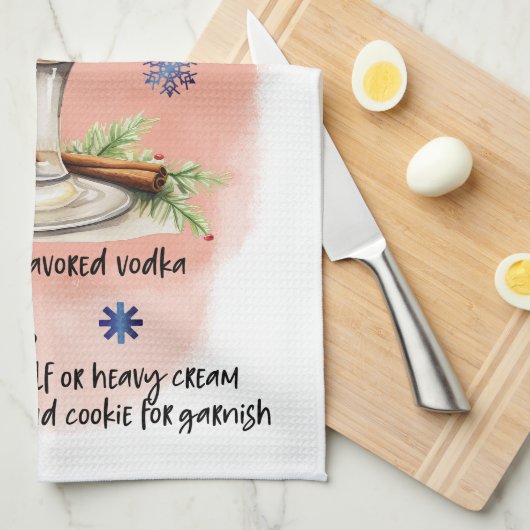 Linge De Cuisine Pain d'épices Martini Recette de Noël conception r (Quart Plié)
