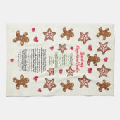 Linge De Cuisine Pain d'épices mignonne Recette de biscuits de Noël (Horizontal)