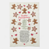 Linge De Cuisine Pain d'épices mignonne Recette de biscuits de Noël (Vertical)