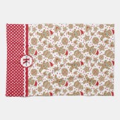 Linge De Cuisine Pain d'épices monogramme Noël de l'homme (Horizontal)