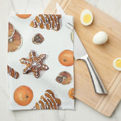 Linge De Cuisine Pain d'épices Parfum de Noël (Quart Plié)