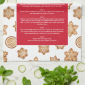 Linge De Cuisine Pain d'épices Recette sucré Noël Keepsaké cadeau (Plié)