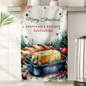 Linge De Cuisine Pain et beurre de Noël Personnalisé