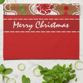 Linge De Cuisine Pains d'épices de Noël rouge mignon (Plié)