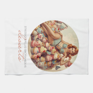 Linge De Cuisine Pains roulants Design de scones drôles et féminins