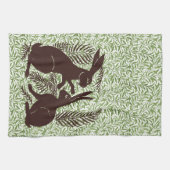 Linge De Cuisine Paire Art nouveau de lapins De Morgan et Morris (Horizontal)