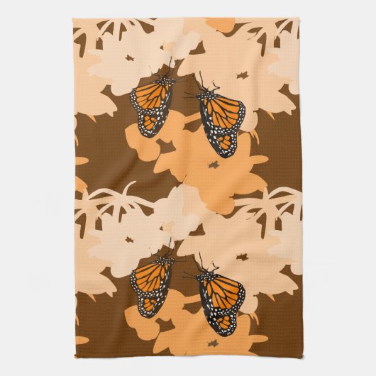 Linge De Cuisine Paire mignonne de papillons monarques Orange (Vertical)