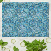 Linge De Cuisine Paisley Bleu (Plié)