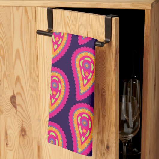 Linge De Cuisine Paisley coloré (Pliage en tiers)