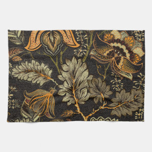 Linge De Cuisine Paisley floral indien, motif sans couture ethnique