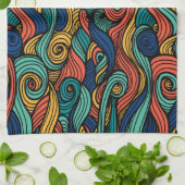 Linge De Cuisine Paisley haché (Plié)