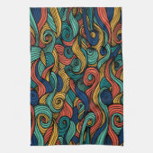 Linge De Cuisine Paisley haché (Vertical)