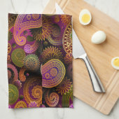 Linge De Cuisine Paisley Purple (Quart Plié)