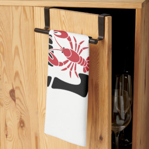 Linge De Cuisine Paix Amour et Écrevisses Cajun 