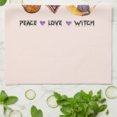 Linge De Cuisine Paix, Amour, Sorcière (Plié)
