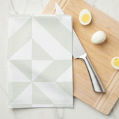 Linge De Cuisine Pale Gray Geometric Deco Cube Pattern (Quart Plié)