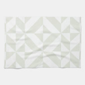 Linge De Cuisine Pale Gray Geometric Deco Cube Pattern (Horizontal)