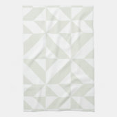 Linge De Cuisine Pale Gray Geometric Deco Cube Pattern (Vertical)
