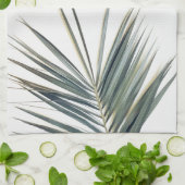 Linge De Cuisine Pale Pastel Green Palm Tree Leaf (Plié)