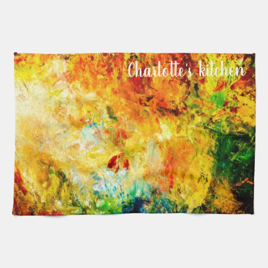 Linge De Cuisine Palette Artiste Colorée (Horizontal)
