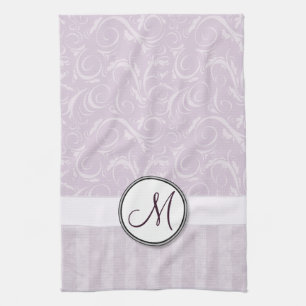 Linge De Cuisine Pâlissez - les mèches et les rayures florales rose