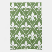 Linge De Cuisine Palm Green Fleur de Lis (Vertical)