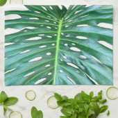 Linge De Cuisine Palm Leaf, feuillage tropical, forêt tropicale (Plié)